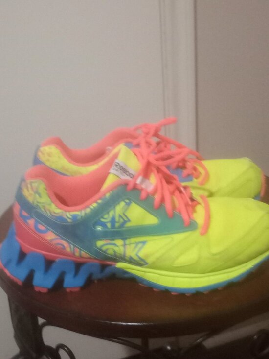 Reebok Shoes - Reebok Zigtech V60564 Women's Running Shoes Size 8 Yellow Blue Pink
